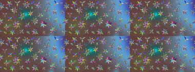 Düz Çiçek Elementleri Tasarımı. Çiçekli eskiz arkaplanı. Çocuk stili. Renkli Bahar Teması çizim şablonu.