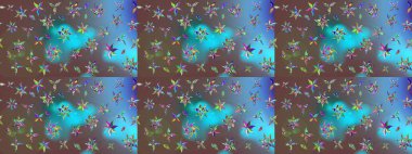 Güzel kumaş deseni. Raster suluboya deseni, narin çiçekler, kahverengi çiçekler, tebrik kartı şablonu..