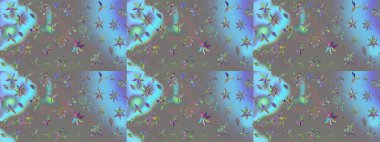 Üzerinde gri renkte karalamalar olan çiçek desenleri çiz. Raster illüstrasyonu.