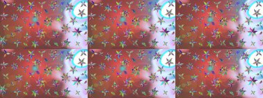 Çiçek desenli eskiz, darbeler, sıçramalar, yaz çiçekleri. Raster illüstrasyonu. Kahverengi renkte çiçekler.