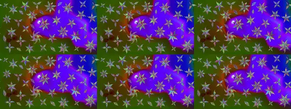 Raster - stok. Yeşil çiçekli eskiz deseni, suluboya çiçek deseni, sevimli çiçek, duvar kağıdı, kart veya kumaş için fayanslı.