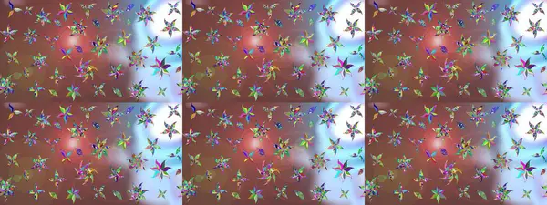 Şirin çiçekli, desenli, kahverengi renkli bir eskiz deseni. Tekstil için suluboya eskiz deseni. El çizimi çiçek çizimi deseni (fayans)).