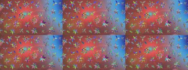 Raster illüstrasyonu. Küçük çiçekteki sevimli çiçek deseni. Çizim.