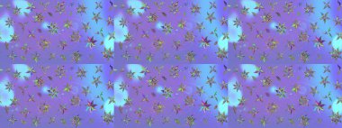 Kumaş desenli papatya çiçeği detayı. Mor renkte çiçekler.