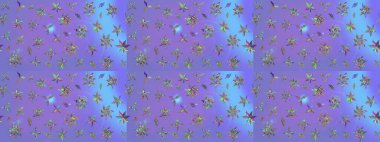 Güzel kumaş deseni. Raster suluboya deseni, narin çiçekler, menekşe çiçekleri, tebrik kartı şablonu..