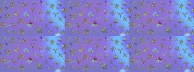 Millefleur 'lar. Küçük menekşe ve çiçeklerle oldukça eski bir besin torbası deseni. Tekstil, kumaş, kapaklar, duvar kağıtları, baskı, paket, koleksiyon defteri, örgü, dekupaj için çiçek arkaplanı..