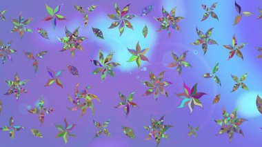 Mor renklerde. Çiçekli güzel suluboya desen. Raster illüstrasyonu.