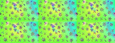 Vadinin yeşil renkli çiçekleri. Çiçeksel çizim kalıbının çizimi.