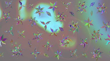 Çizim kalıbı. Çiçek duvar kağıdı. Gri renklerde. Raster illüstrasyonu. Renkli süs kenarı. Hint süsü..