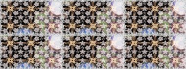 Küçük çiçekte güzel bir desen. Küçük renkli çiçekler. Motley illüstrasyonu. Moda baskıları için zarif bir şablon. Çiçekli bahar çiçekleri.