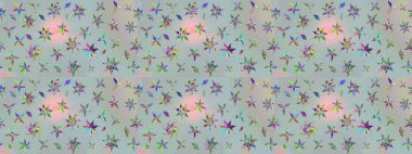 Çiçek desenli eskiz, yaz çiçekleri. Düz Çiçek Elementleri Tasarımı. Gri renkli çiçekler. Renkli Bahar Teması çizim şablonu.