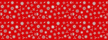 Çiçekli karalama şeklinde Raster çiçek deseni. Nazik, sevimli çiçek arkaplanı. Kırmızı renkte çiçekler.