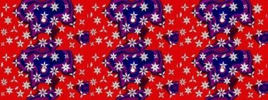 Çiçekli bahar çiçekleri. Küçük çiçekte güzel bir desen. Küçük renkli çiçekler. Moda baskıları için zarif bir şablon. Motley illüstrasyonu. Çizim.