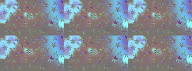 Düz Çiçek Elementleri Tasarım Raster illüstrasyonu. Renkli Bahar Teması eskiz kalıbı. Çiçek desenli eskiz. Gri renkli çiçekler.