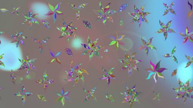 Halk tarzı. Parlak renkli çiçekleri ve gri renkli yaprakları olan harika bir çiçek deseni. Moda baskıları için zarif bir şablon. Modern çiçek arkaplanı.