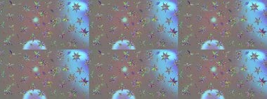 Renkli Bahar Teması eskiz kalıbı. Raster Şirin kumaş deseni. Düz Çiçek Elementleri Tasarımı. Eskiz klasiği.