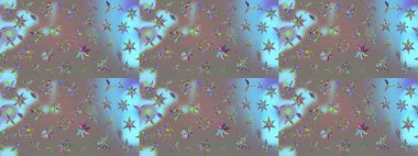 Raster illüstrasyonu. Şirin çiçek elementleri. Gri renkli çiçekler. Çizim.