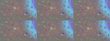 Renkli Bahar Teması eskiz kalıbı. Gri renkli çiçekler. Düz Çiçek Elementleri Tasarımı. Raster illüstrasyonunda çiçek deseni çizimi.