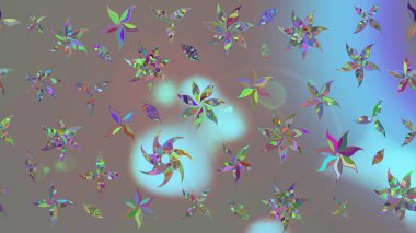 Tomurcukları çiçek olan sevimli bir çiçek deseni. Eskiz geçmişi. Kumaş, tekstil, duvar kağıdı baskısı için. Eski usul. Raster. Raster illüstrasyonu.