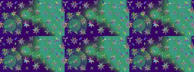 Raster illüstrasyonu. Küçük çiçekteki sevimli çiçek deseni. Çizim.