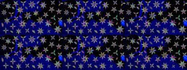 Mavi el çizimi desen. Karalama çiçekleri çizim kalıbı. Sanat çiçeklere ilham verir ve arka planda izler bırakır. Raster deseni.