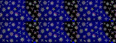 Çiçeksel fantezi tasarımı ve parlak bir arka plan çizimi. Düz Çiçek Elementleri Tasarımı. Renkli Bahar Teması çizim şablonu.