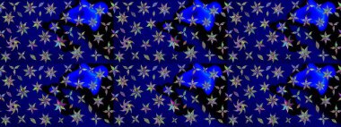 Eski usul. Raster. Tomurcukları çiçek olan sevimli bir çiçek deseni. Kumaş, tekstil, duvar kağıdı baskısı için. Eskiz geçmişi. Raster illüstrasyonu.