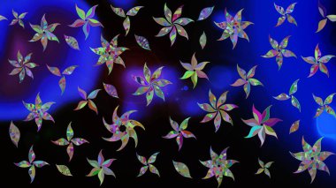 Güzel çiçek deseni. Renkli Bahar Teması eskiz kalıbı. Düz Çiçek Elementleri Tasarımı. Siyah renkte çiçekler.