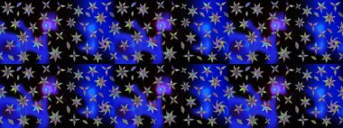 Düz Çiçek Elementleri Tasarımı. Raster. Renkli Bahar Teması çizim şablonu.