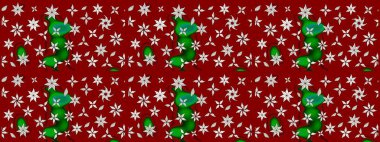 Küçük çiçekteki sevimli çiçek deseni. Kırmızı renkte çiçekler.