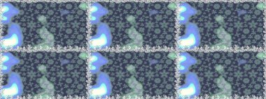 Zarif, parlak ve kusursuz mavi çiçek desenli tasarım. Raster. Sabıka baskıları, bebek kıyafetleri, duvar kâğıtları, paket kutuları vb..