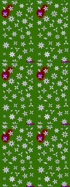 Moda arka planında parlak buketler. Raster illüstrasyonu. Kumaş, duvar kağıdı ve kağıt üzerine baskı yapmak için gelişen arka plan. Eski usul küçük çiçekli şirin bir eskiz deseni..