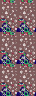 Organik elementler. Botanik çizim kalıbı. Suluboya etkisi. Raster deseni.