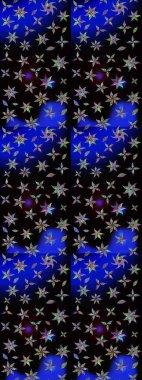 Parlak çiçekli kolaj çiçekleri siyaha boyanmış. Çiçekli zambakların eskiz geçmişi. Çiçek tasarımı için inanılmaz kolaj cennet tarzı..