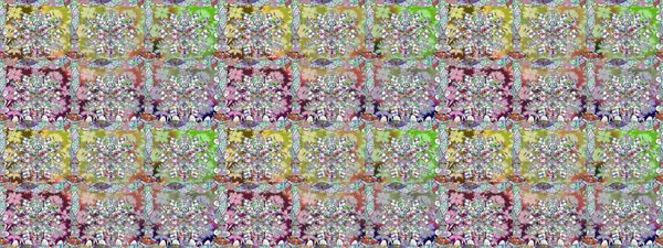 Şirin çiçek elementleri. Kusursuz desenli, modaya uygun kumaş deseni. Renkli Bahar Temalı Kusursuz Arkaplan. Raster illüstrasyonu. Düz Çiçek Elementleri Tasarımı.