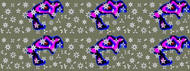 Oldukça eski bir besin torbası deseni, küçük yeşil renkte, çiçekler. Millefleur 'lar. Tekstil, kumaş, kapaklar, duvar kağıtları, baskı, paket, koleksiyon defteri, örgü, dekupaj için çiçek arkaplanı..