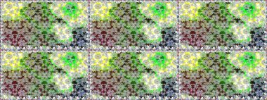 Raster deseni. Soyut çiçek desensiz arkaplan. Küçük çiçekteki sevimli çiçek deseni. Gri renklerde. Raster illüstrasyonu.