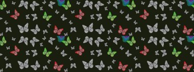 Tekrarlanan karalamalar. Gri arka planda el çizimi. Renk çizimi kalıbı. Mistik, semboller..