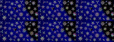 Raster çiçek desenli çiçek deseni, yapraklar, dekoratif elementler, sıçrama, lekeler, el çizimi kontur çizgileri ve Doodle çizim stili, grafik raster çizim çizimi.