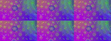 Yaz çiçekleri teması. Suluboya resim taklit Raster çizimi. El çizimi, soyut ve süslü elementler. Mor renkler. Klasik çiçekler..