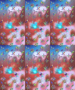 Raster illüstrasyonu. Klasik çiçek tasarımı elementleri. Pembe kıvırcık çiçekler pembe renklerde.