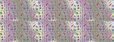 Çiçek desenli eskiz, darbeler, sıçramalar, yaz çiçekleri. Raster illüstrasyonu. Tarafsız, bej ve yeşil renkte çiçekler.