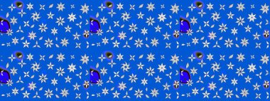 Çiçekli karalama şeklinde Raster çiçek deseni. Yumuşak, bahar çiçekli arka plan. Mavi renkte çiçekler.