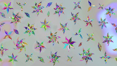 Raster deseni. Küçük çiçekteki sevimli çiçek deseni. Gri renkte yaz çiçekleri. Raster illüstrasyonu.