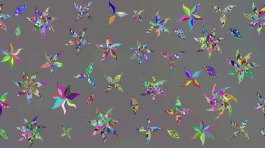 Bahar mevsimi. Tatil havası. Gri renkli çiçekler. Raster güzel bir çiçek deseni çizmiş. Nazik romantik baskı.