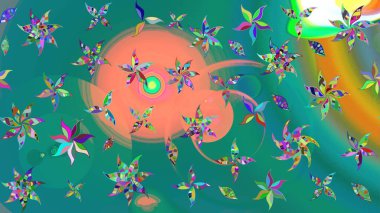 Raster suluboya çiçek deseni, narin çiçekler, mavi çiçekler, tebrik kartı şablonu. Raster Güzel kumaş deseni.