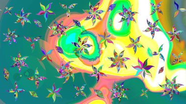 Raster deseni. Mavi el çizimi desen. Sanat çiçeklere ilham verir ve arka planda izler bırakır. Karalama çiçekleri çizim deseni.