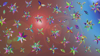 Nazik, narin çiçek arkaplanı. Kahverengi renkli çiçekler. Raster çiçek desenli ve çiçekli..