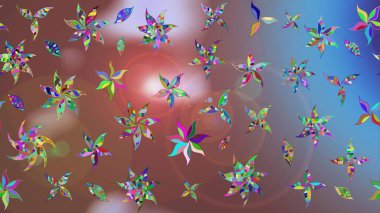 Raster illüstrasyonu. Modaya uygun kumaş deseni. Küçük çiçekteki sevimli çiçek deseni. Tony 'nin kumaş desenini çiz.