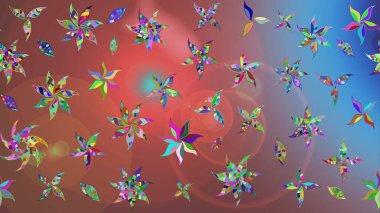 Küçük çiçekte güzel bir desen var. Raster deseni. Çiçek kolajı. Çiçek arkaplan. - Kahverengi çiçekler. Doğa. Çiçek bileşimi.